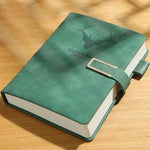 Notebook Genuine Leather A5 200 Pages Integrated Bookmark