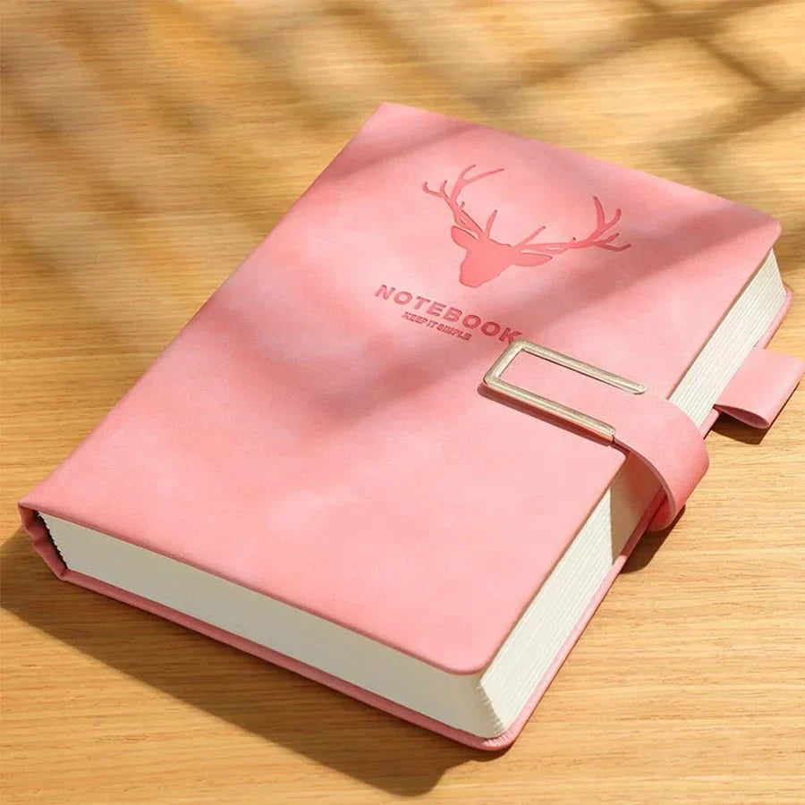 Notebook Genuine Leather A5 200 Pages Integrated Bookmark