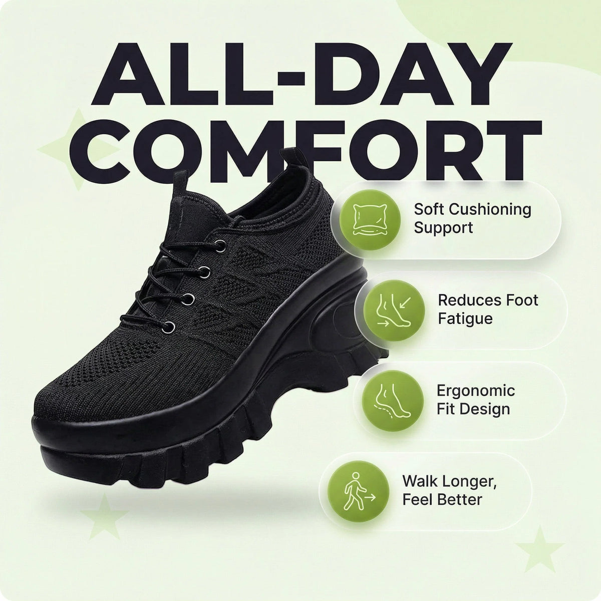 Nurse Slip-On Shoes Arch Support & Cushioned Insole