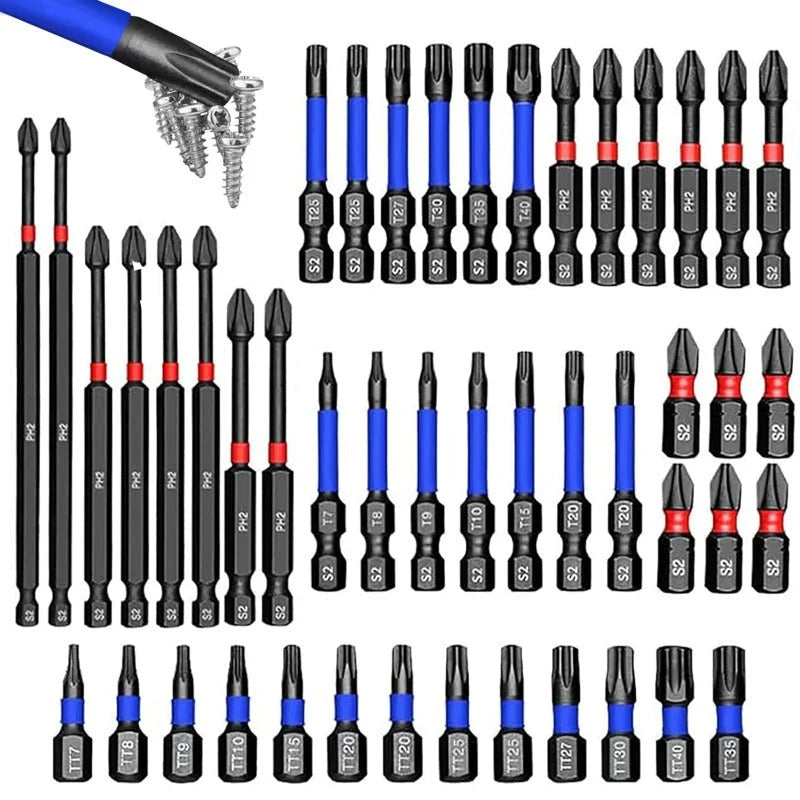 Nut Driver Bit Set 46-Piece Magnetic Hex Shank