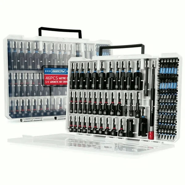 Nut Driver & Bit Set 46-Piece Magnetic Hex Shank