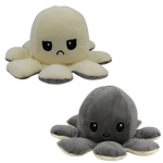 Octopus Plush Toy Reversible Smiling & Frowning Faces Soft Cotton