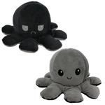 Octopus Plush Toy Reversible Smiling & Frowning Faces Soft Cotton