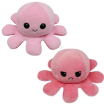 Octopus Plush Toy Reversible Smiling & Frowning Faces Soft Cotton