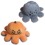 Octopus Plush Toy Reversible Smiling & Frowning Faces Soft Cotton