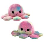 Octopus Plush Toy Reversible Smiling & Frowning Faces Soft Cotton