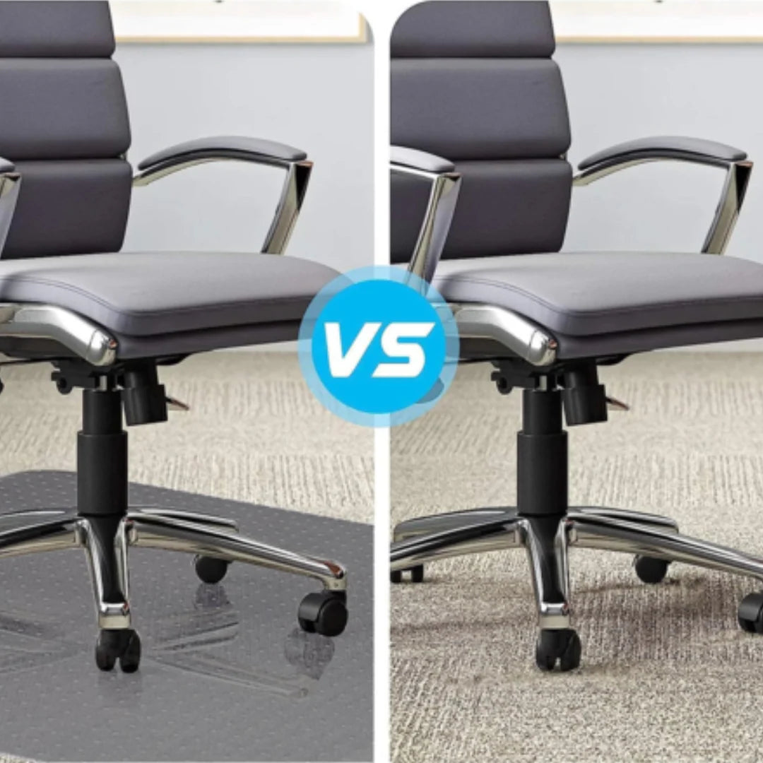 Office Chair Mat Transparent PVC Gripped Backing