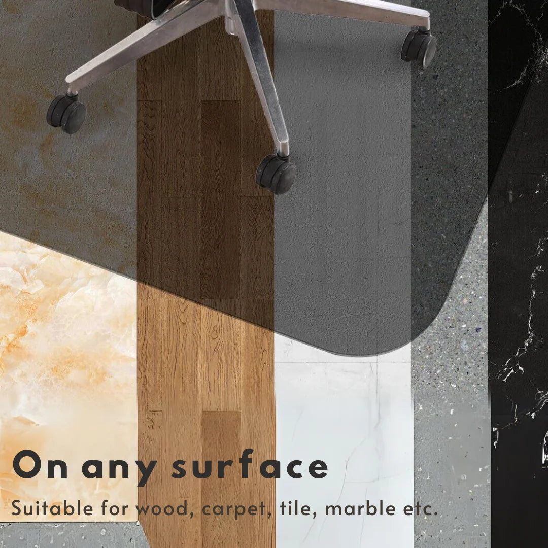 Office Chair Mat Transparent PVC Gripped Backing