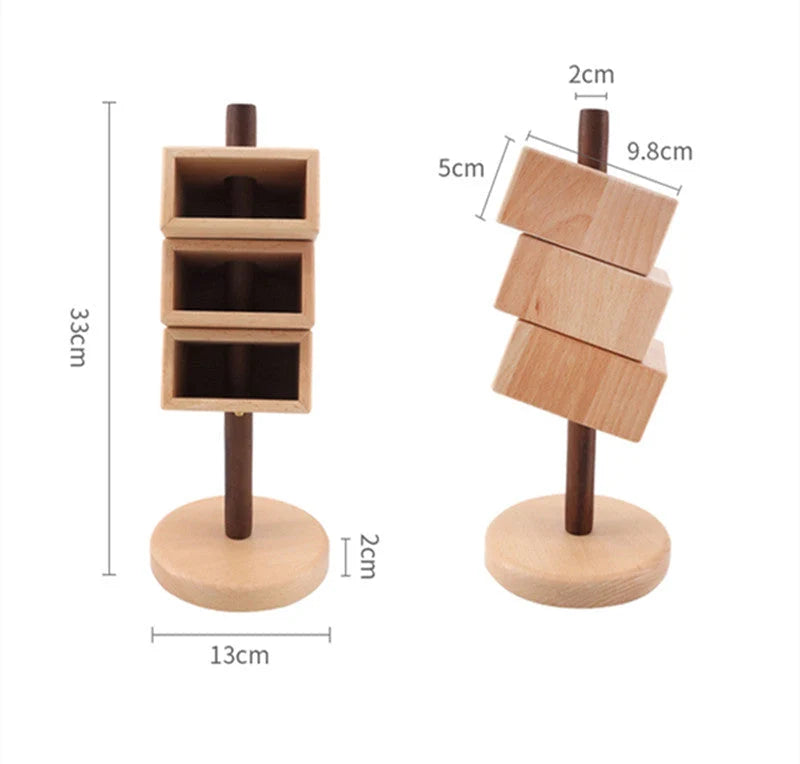 Office Storage Rack Solid Wood Customizable Vertical