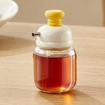 Oil And Sauce Dispenser Bottle Glass Press-Control Drip-Free Spout