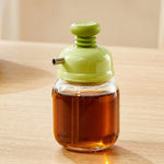 Oil And Sauce Dispenser Bottle Glass Press-Control Drip-Free Spout