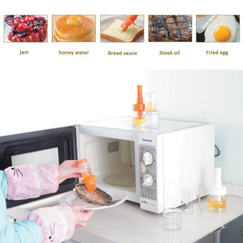 Oil Dispenser Bottle Brush Heat-Resistant Silicone Etison