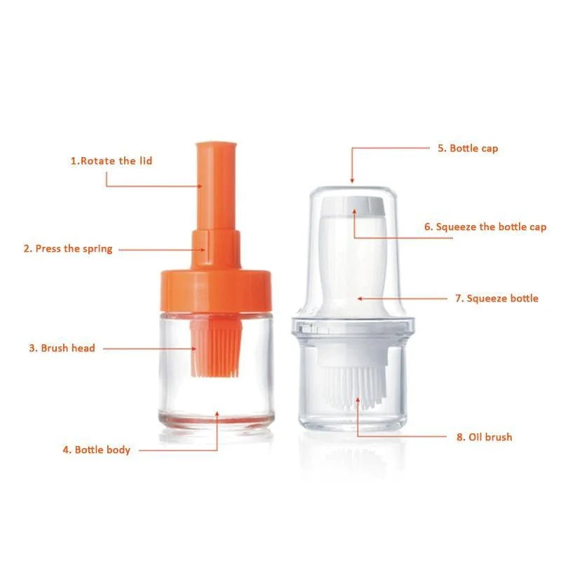 Oil Dispenser Bottle Brush Heat-Resistant Silicone Etison