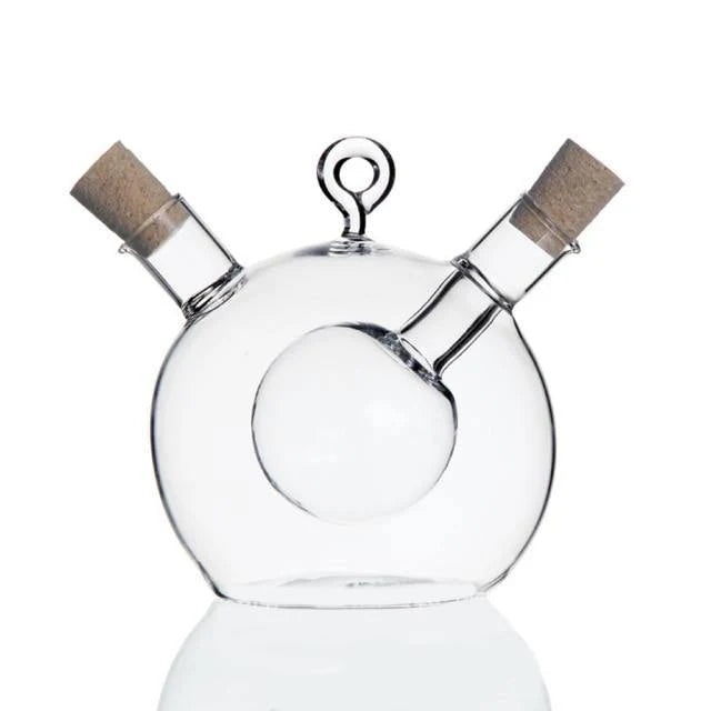 Oil Dispenser Bottle Glass 2-In-1 Leakproof Pour & Drizzle