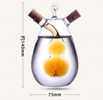 Oil Dispenser Bottle Glass 2-In-1 Leakproof Pour & Drizzle