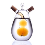 Oil Dispenser Bottle Glass 2-In-1 Leakproof Pour & Drizzle
