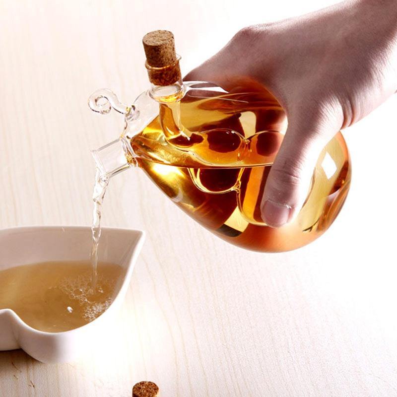 Oil Dispenser Bottle Glass 2-In-1 Leakproof Pour & Drizzle