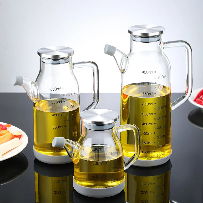 Oil Dispenser Bottle Glass Measuring Scale