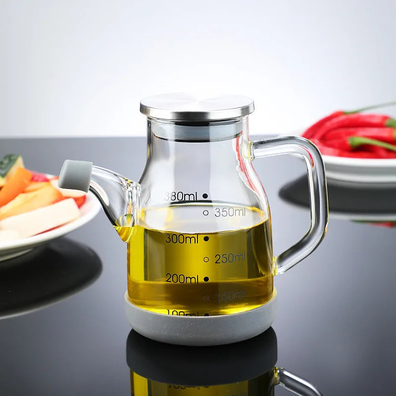 Oil Dispenser Bottle Glass Measuring Scale