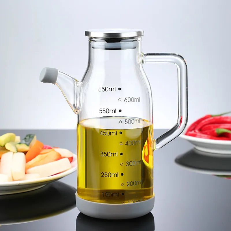 Oil Dispenser Bottle Glass Measuring Scale