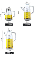 Oil Dispenser Bottle Glass Measuring Scale