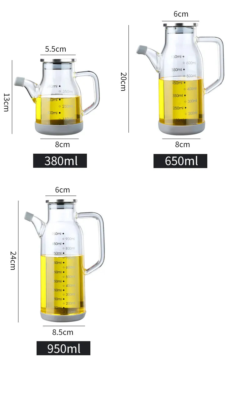 Oil Dispenser Bottle Glass Measuring Scale