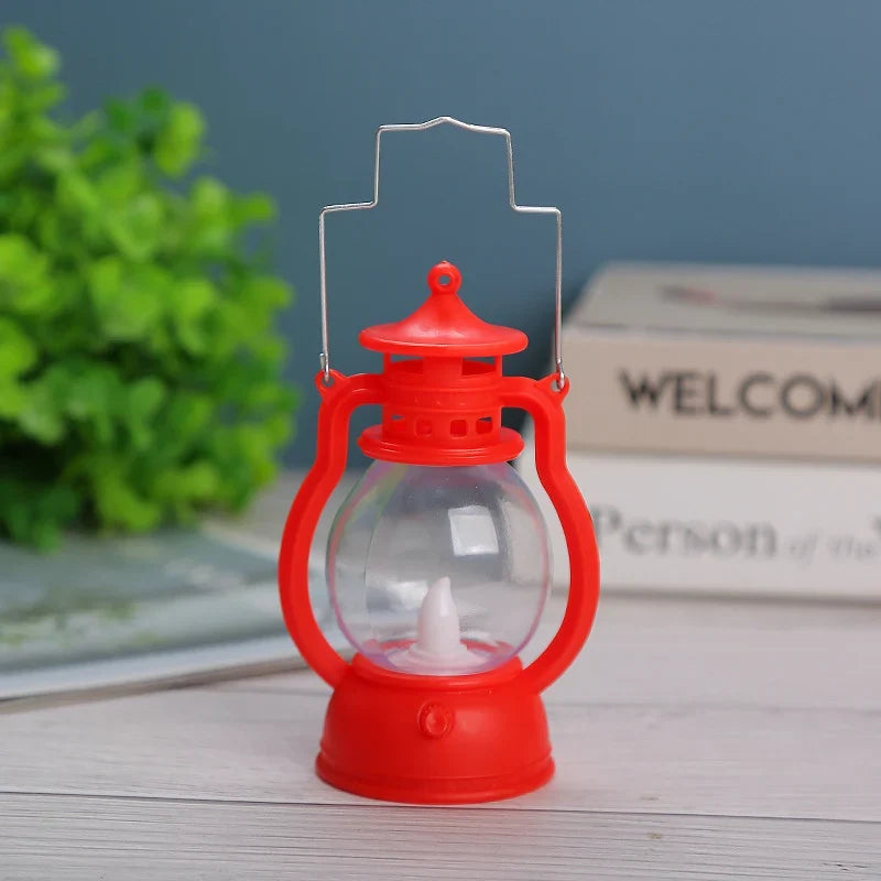 Oil Lamp Flameless LED Metal & Glass