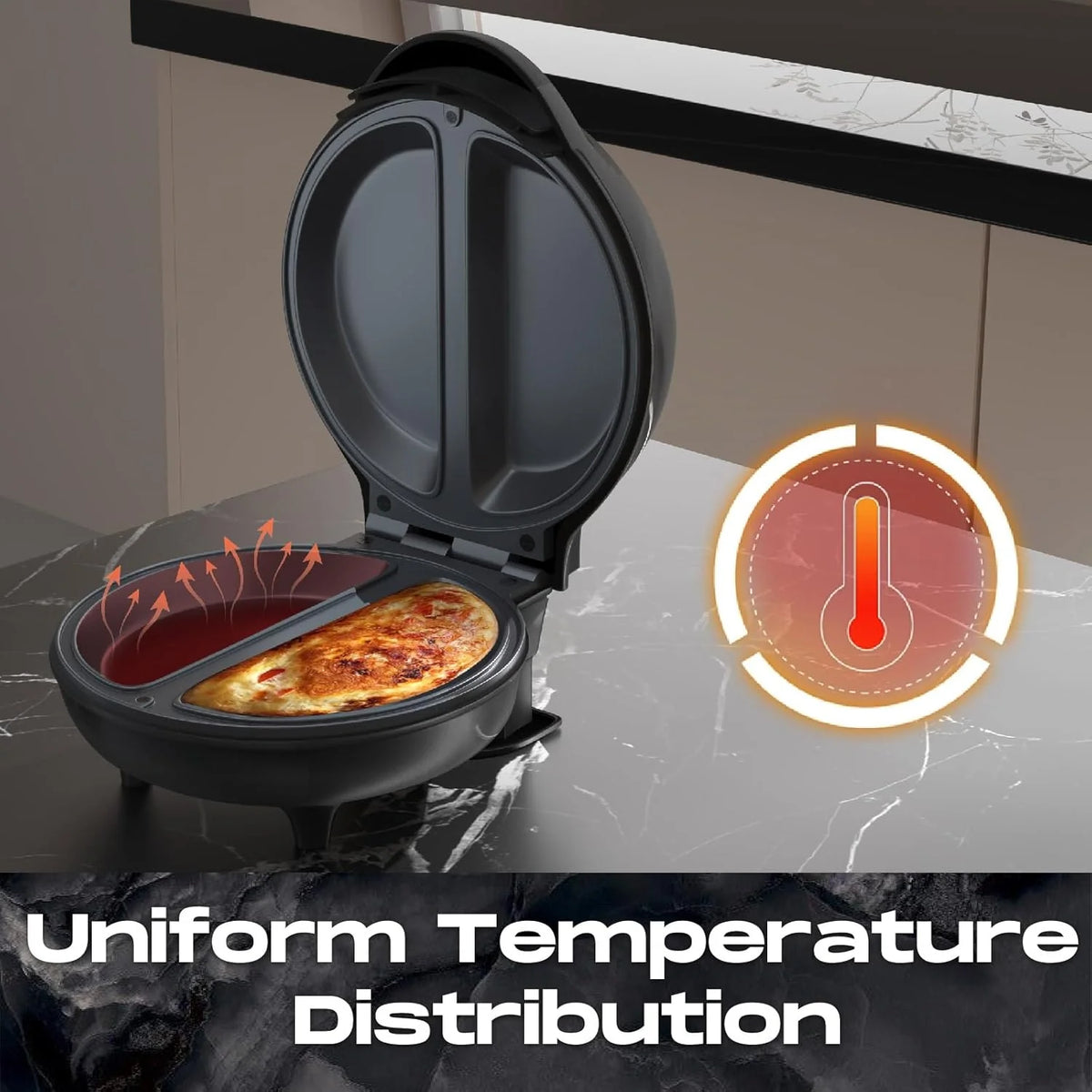 Omelette Maker Dual Non-Stick & No-Flip