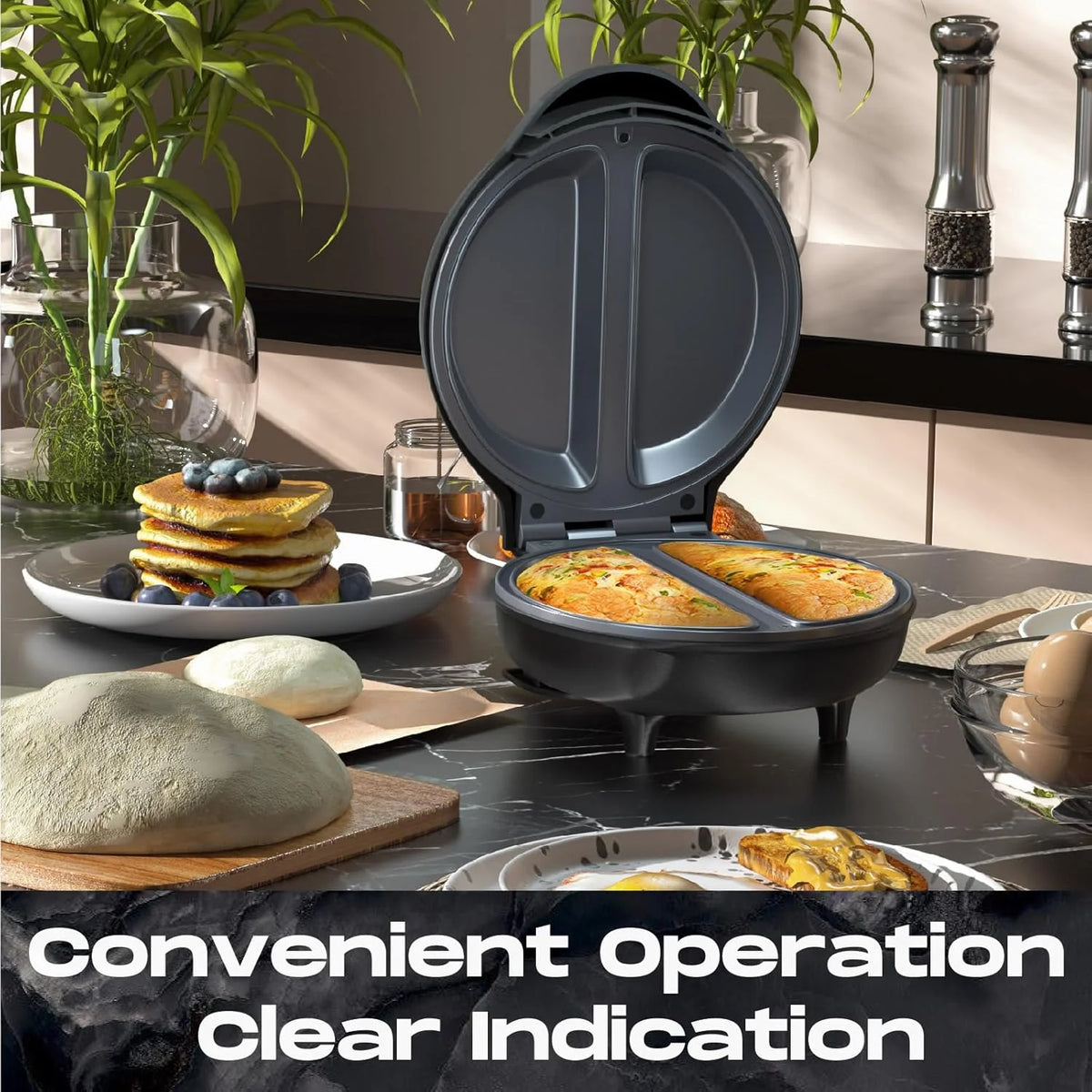 Omelette Maker Dual Non-Stick & No-Flip