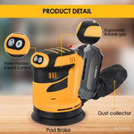 Orbital Sander 5-Inch Cordless Brushless Dust Collection