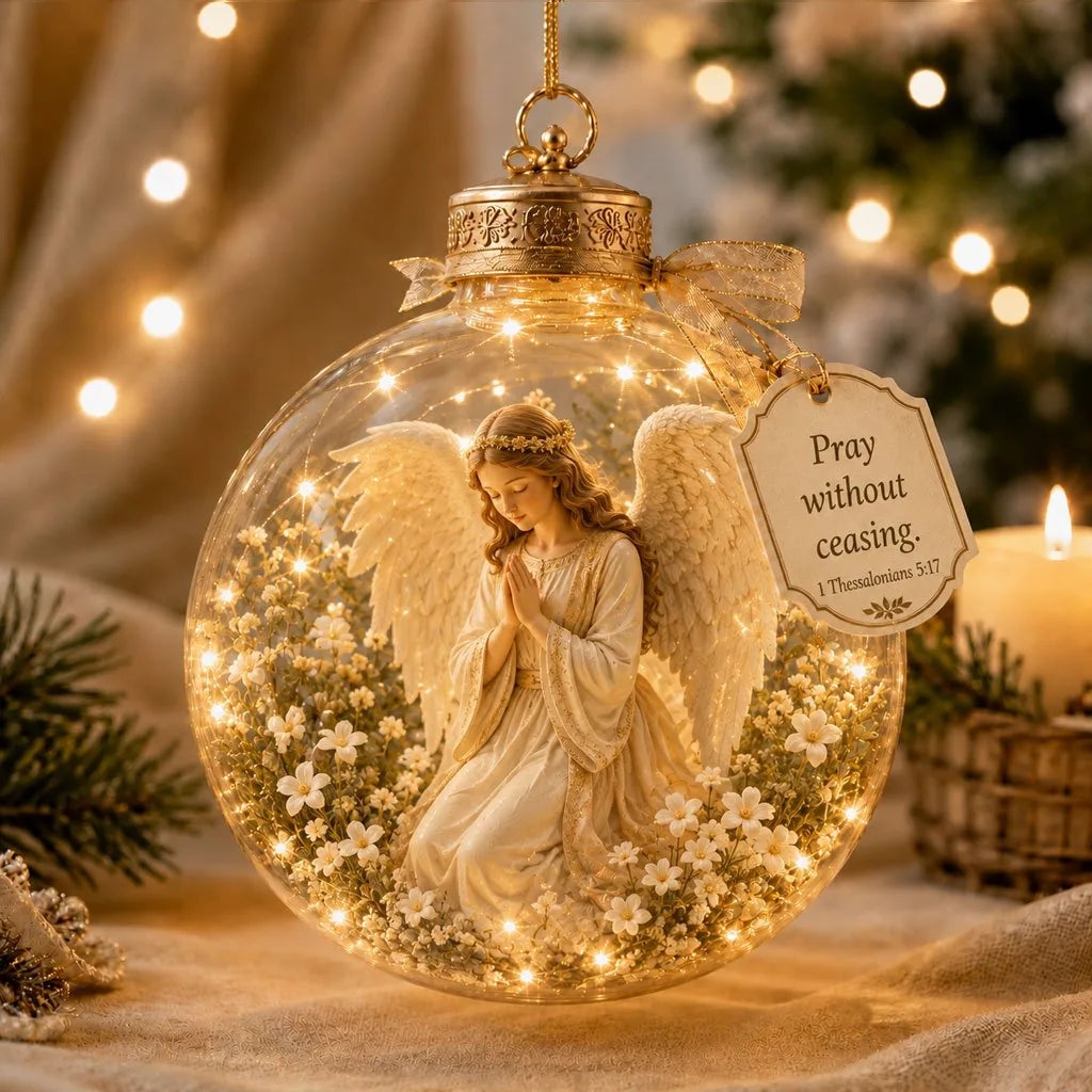 Ornament Lighted Christian Scripture Miniature Scene