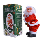 Ornament Parachuting Santa Fabric Canopy & Plush Trim