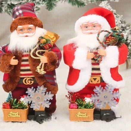 Ornament Parachuting Santa Fabric Canopy & Plush Trim