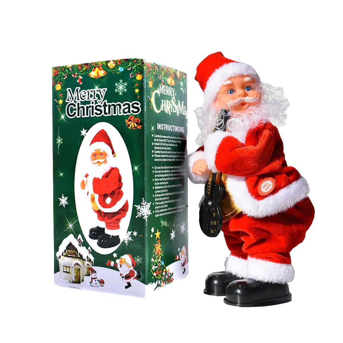 Ornament Parachuting Santa Fabric Canopy & Plush Trim