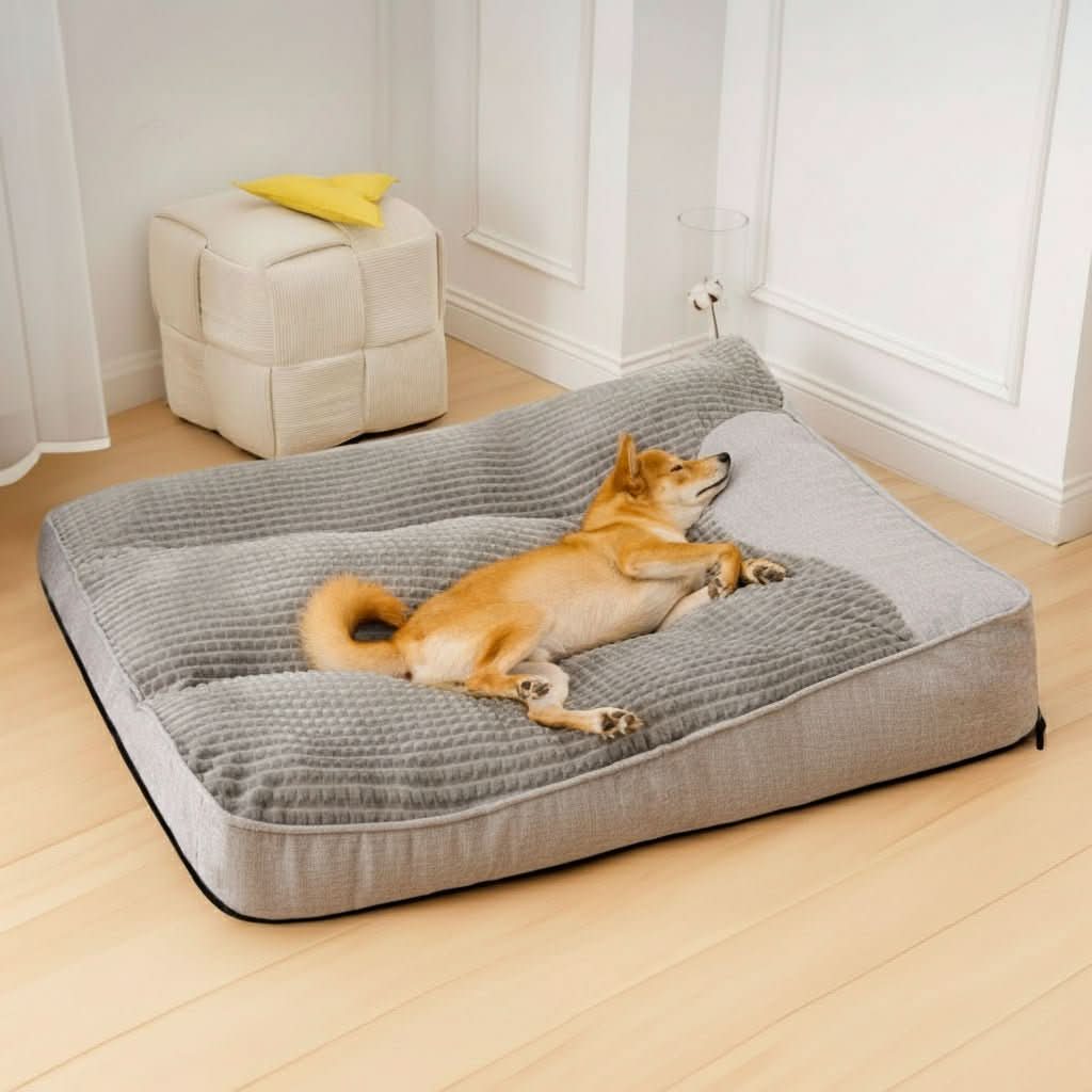 Orthopedic Dog Bed Joint Support Raised Edge Scratch-Resistant Surface