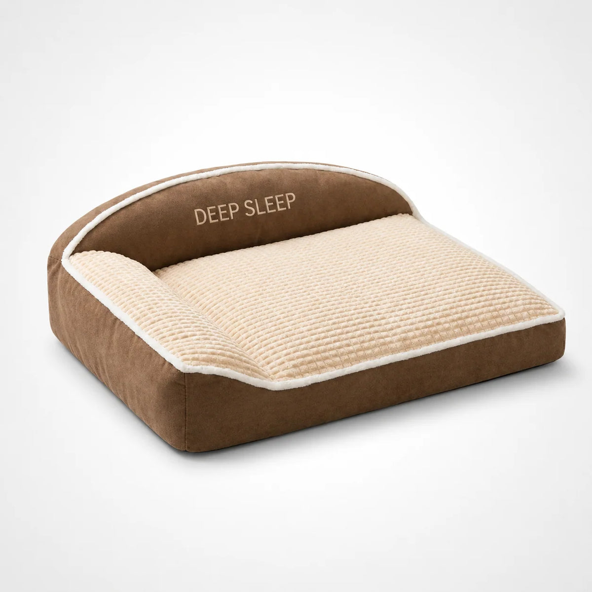 Orthopedic Dog Bed Memory Foam Raised Backrest Washable Cover