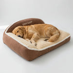 Orthopedic Dog Bed Memory Foam Raised Backrest Washable Cover