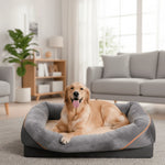 Orthopedic Dog Bed Memory Foam Raised Pillow Removable Washable Cover