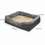 Orthopedic Dog Bed Memory Foam Raised Pillow Removable Washable Cover