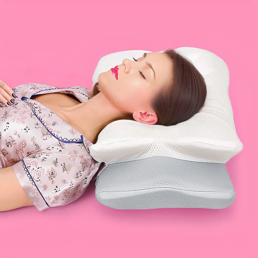 Orthopedic Neck Pillow Butterfly Contour Dual-Height Memory Foam