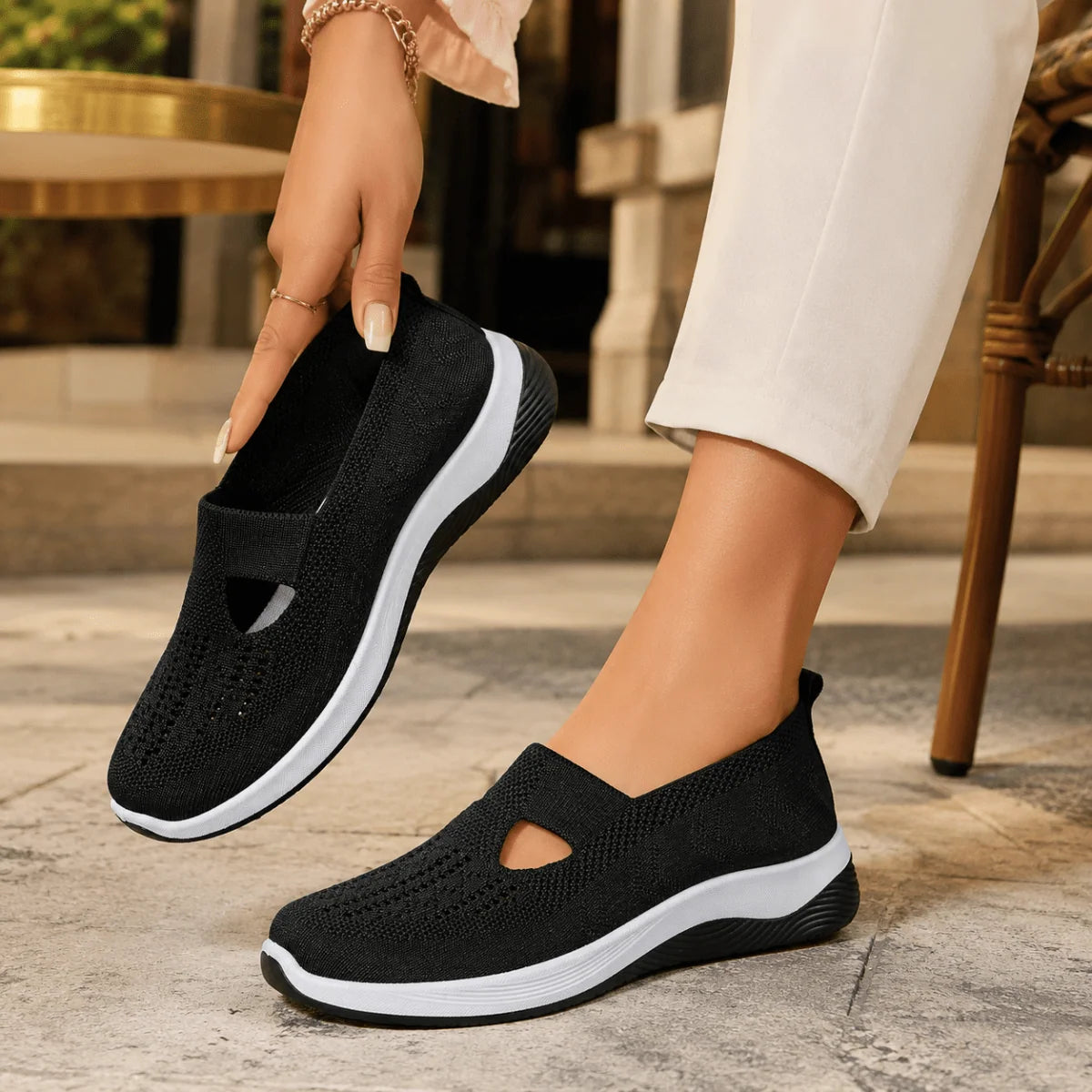 Orthopedic Slip-On Shoes Gel-Cushioned Slip-Resistant Sole Breathable Upper