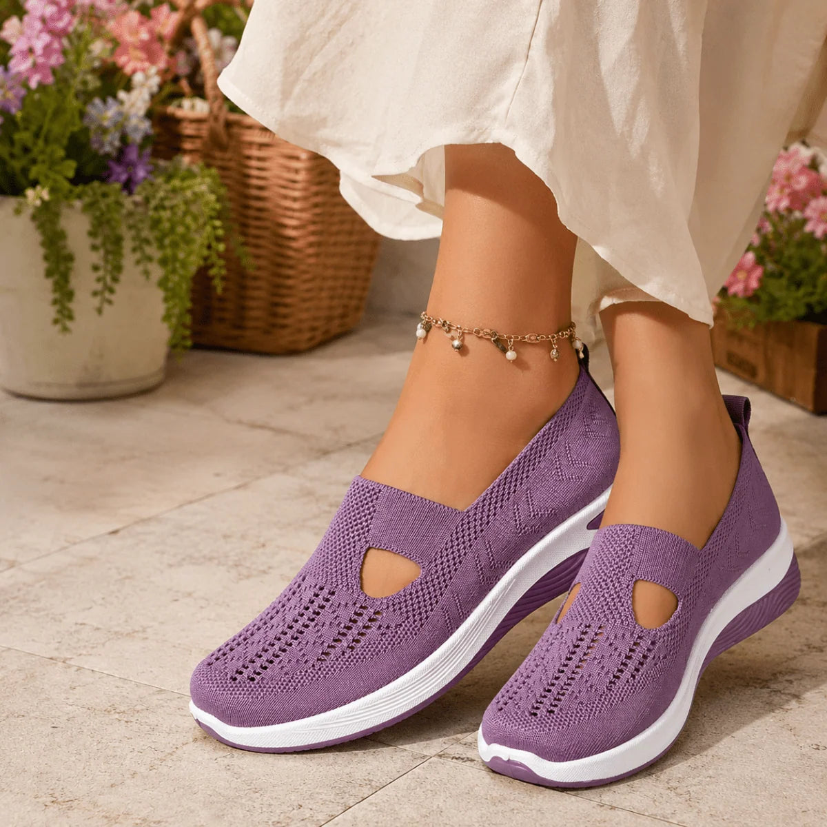 Orthopedic Slip-On Shoes Gel-Cushioned Slip-Resistant Sole Breathable Upper