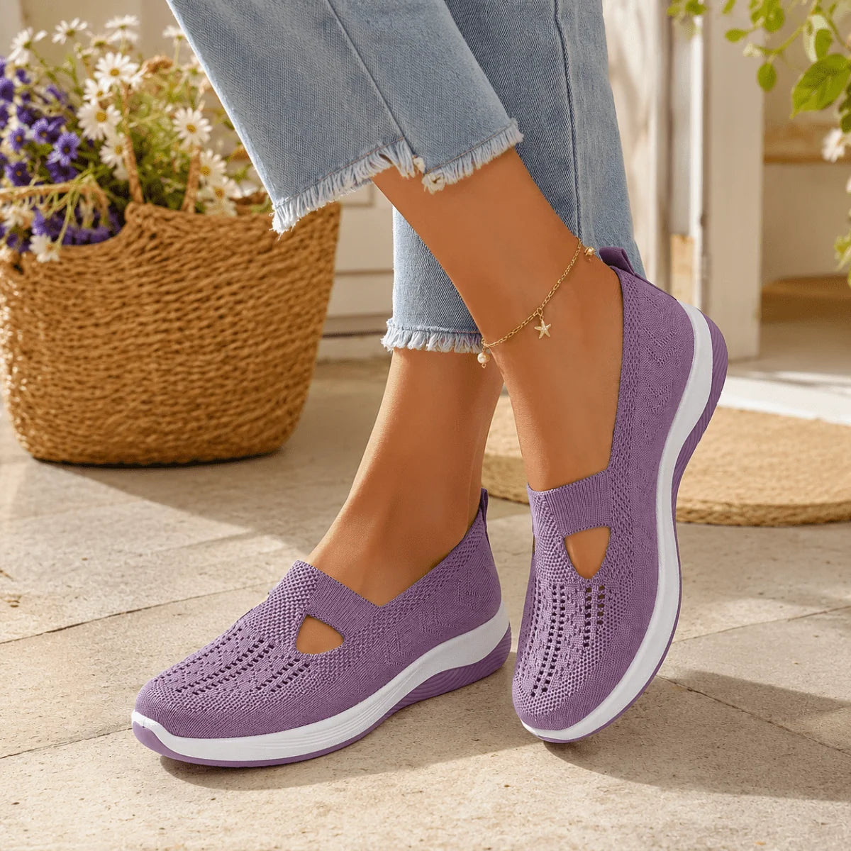 Orthopedic Slip-On Shoes Gel-Cushioned Slip-Resistant Sole Breathable Upper