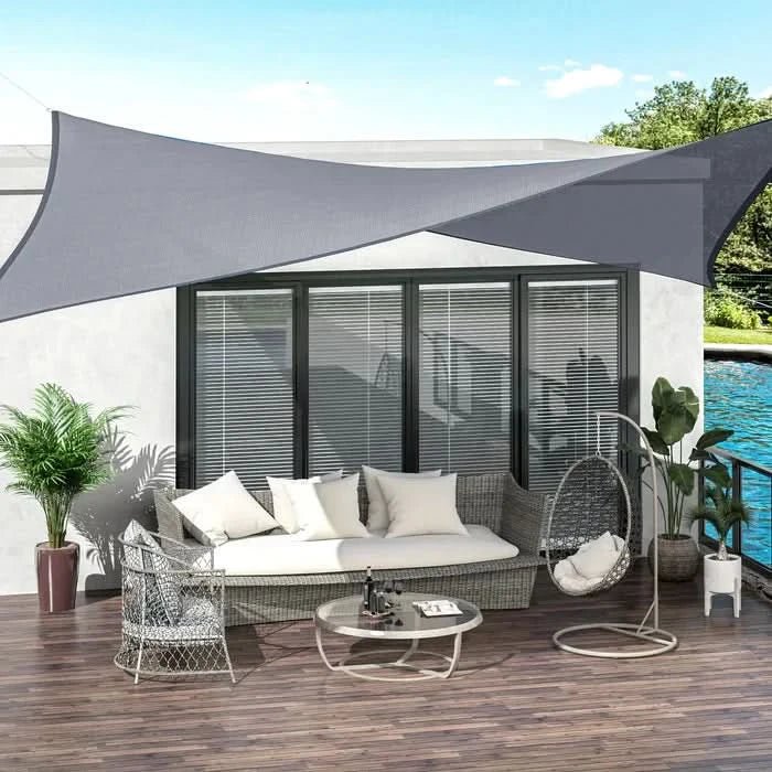 Outdoor Awning Waterproof UV-Blocking Foldable Polyester