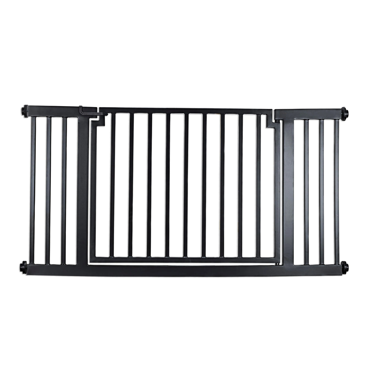 Outdoor Dog Gate Extra Wide Steel Walk-Through Door Pressure-Mounted, Weather-Resistant