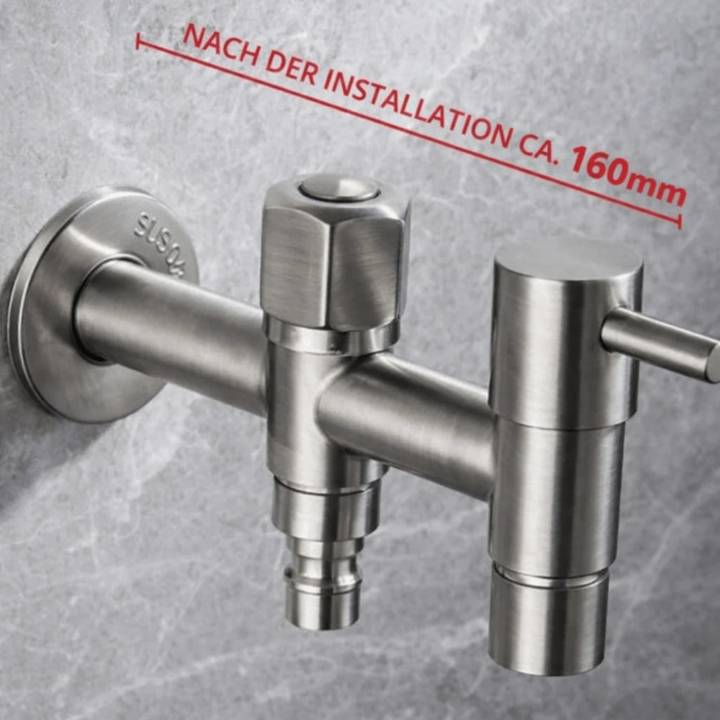 Outdoor Faucet 304 Stainless Steel Wall-Mounted Rust-Resistant