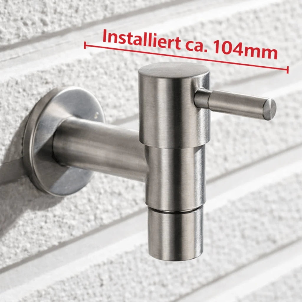 Outdoor Faucet 304 Stainless Steel Wall-Mounted Rust-Resistant