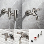 Outdoor Faucet 304 Stainless Steel Wall-Mounted Rust-Resistant