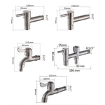 Outdoor Faucet 304 Stainless Steel Wall-Mounted Rust-Resistant