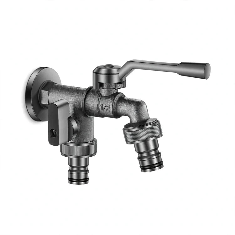 Outdoor Faucet Stainless Steel Frost-Resistant Dual Outlet